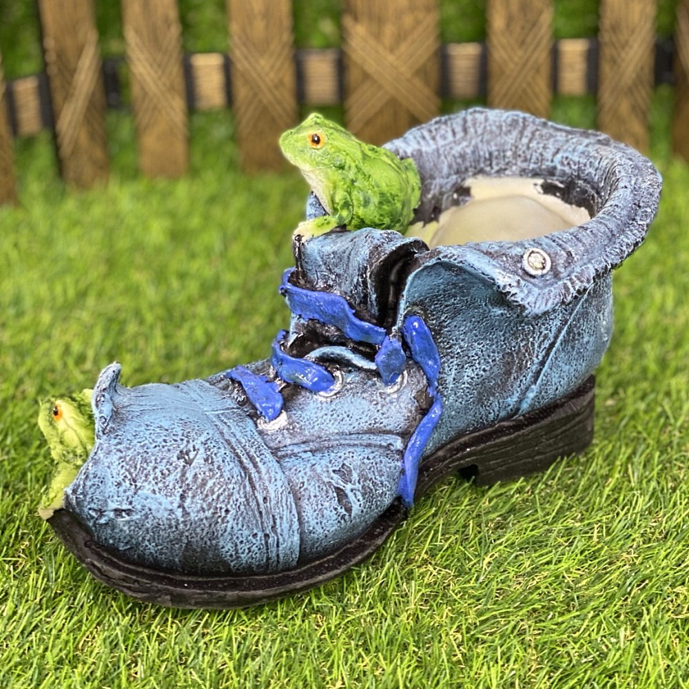 Кашпо Ботинок с синичками