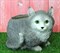Кашпо кот серый - фото 5126